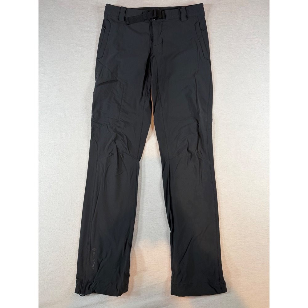 Black Diamond Women Black Softshell Hiking Climbing Pants Size S Small